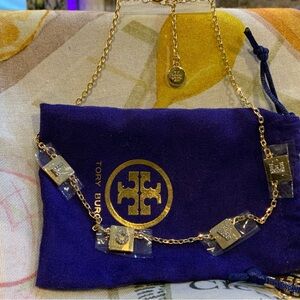 Tory Burch Gold Charm Necklace